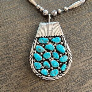 Southwestern Silver and Turquoise Necklace
